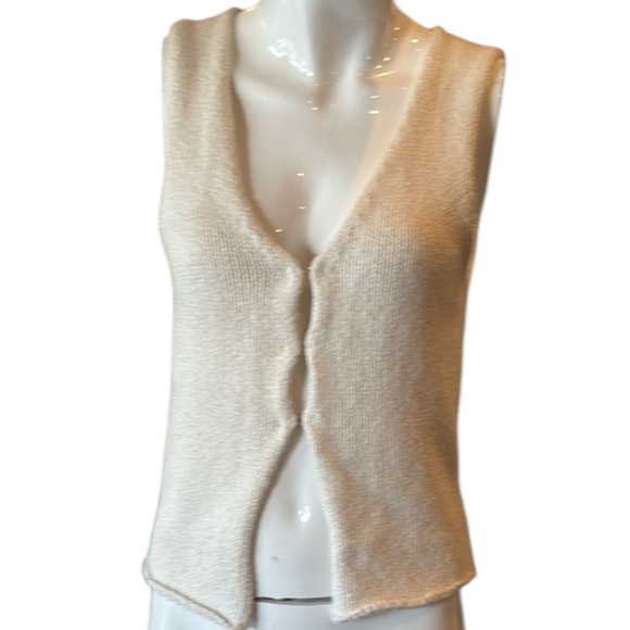 Line and Dot Renegade Ivory Cotton Knit Vest or Top Size Small - Picture 9 of 12